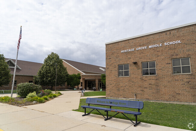 Heritage Grove Middle School building in North Normantown.