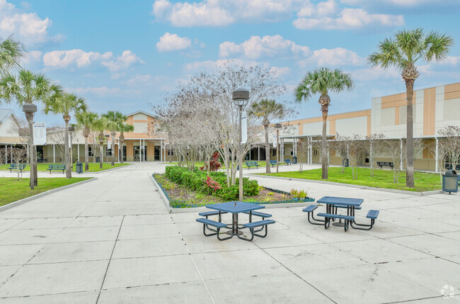 Students and faculty alike can enjoy the beautiful campus at Freedom Middle School.