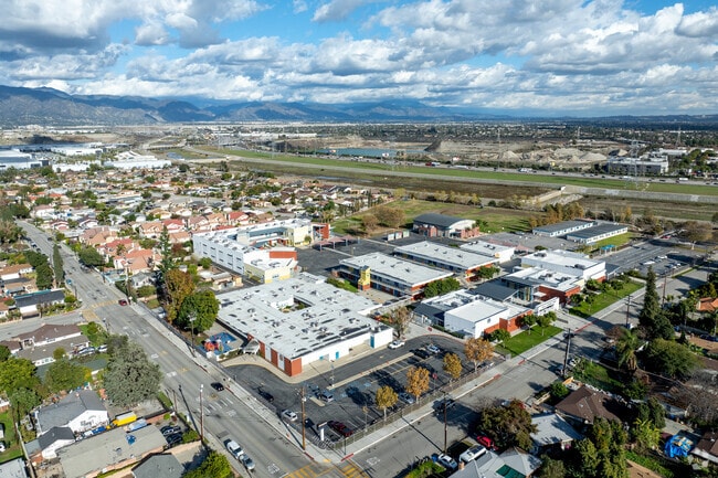 Aerial view of Durfee School. Located in the city of El Monte, Ca.