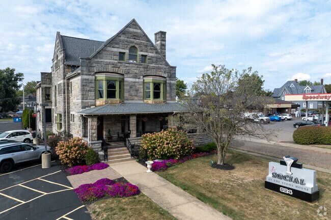 Enjoy dinner at Social at the Stone House, it is a beautifully renovated 1800’s historic home.