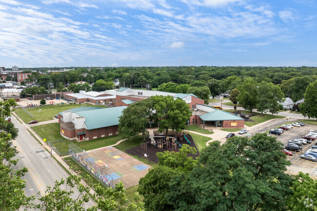 Stratton Academy of the Arts has a great playground for students to play on.