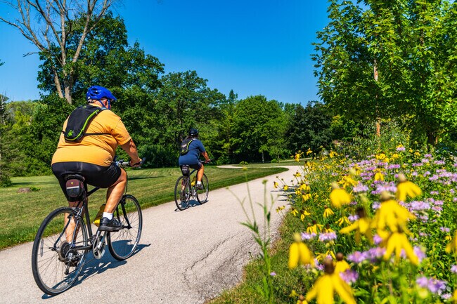 Riders use paths in the Golden Valley neighborhood.
