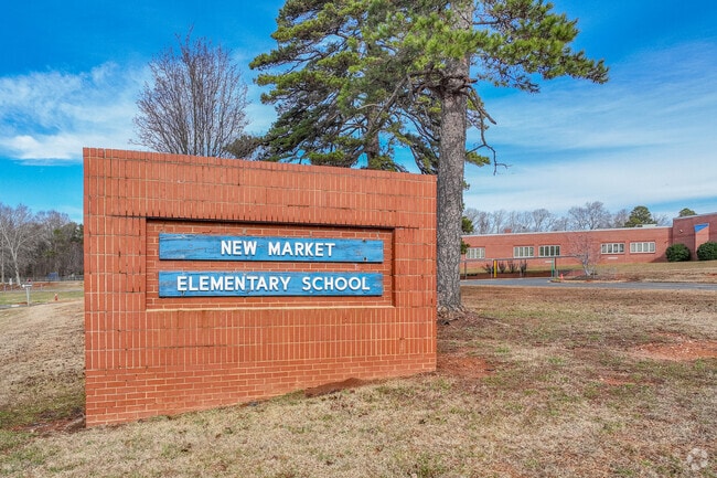 New Market Elementary School brick sign.