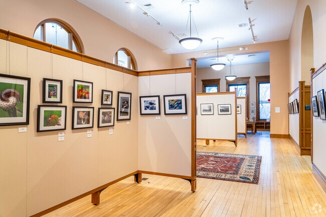 The Northampton Public Library has a section dedicated to a rotating gallery of local artists.