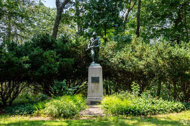One of the best features of Edgewood Park is the Spanish-American War monument.