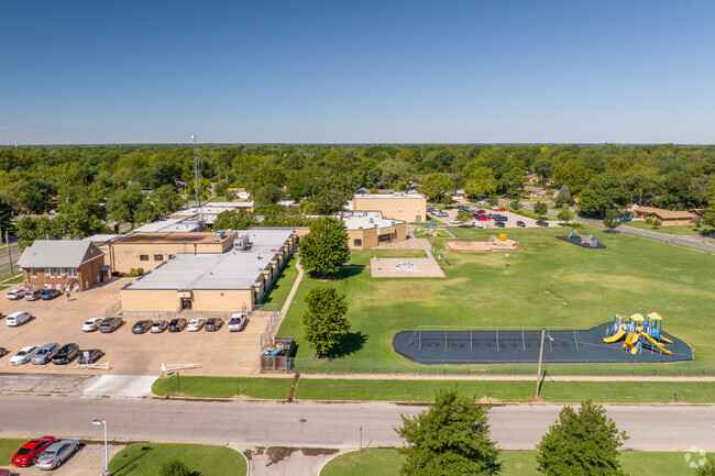 Here is an aerial view of Peterson Elementary School.