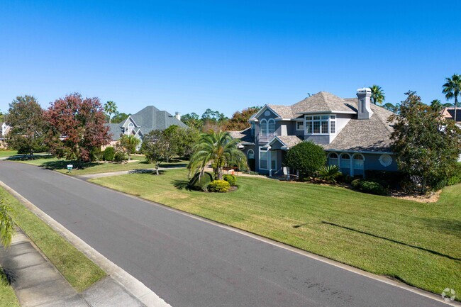 A row of beautiful two story homes in Hunters Ridge.