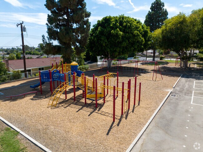 Front of school playground at Rose Drive Elementary.