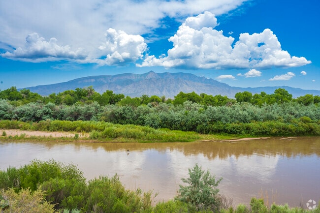 River's Edge offers beautiful views of the Rio Grande and Sandia Mountains to the east.
