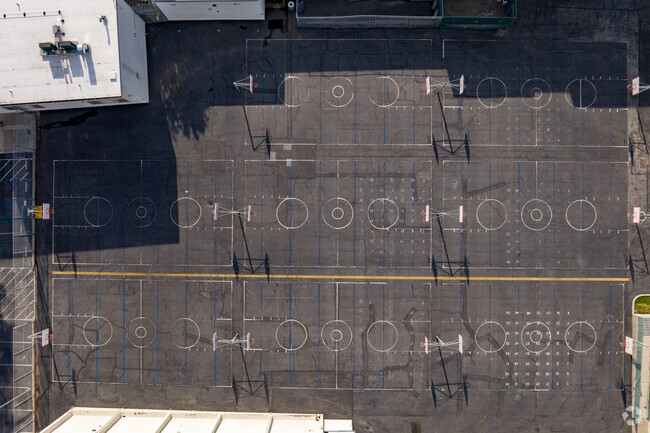There are eight outdoor basketball courts at Lincoln Middle School in Santa Monica.