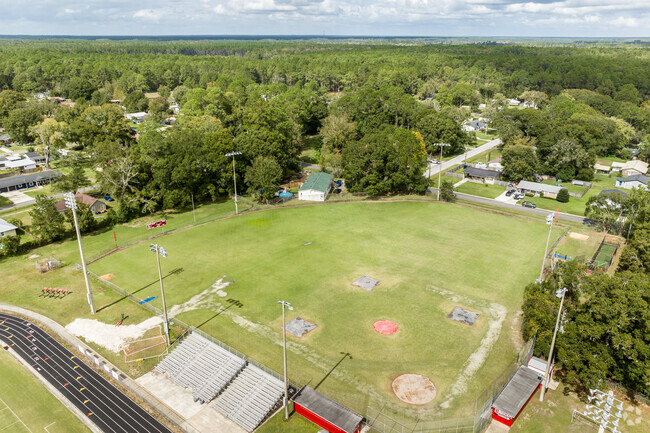 Baldwin Middle-Senior High School baseball field in Baldqin, FL.