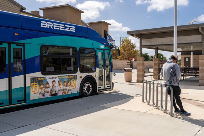 The bus is always close by to get downtown in Ocean Hills.