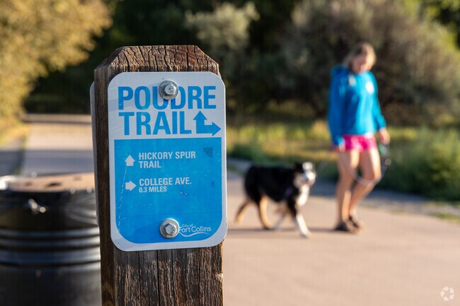 The residents of Downtown Fort Collins have easy access to the Poudre Trail system.
