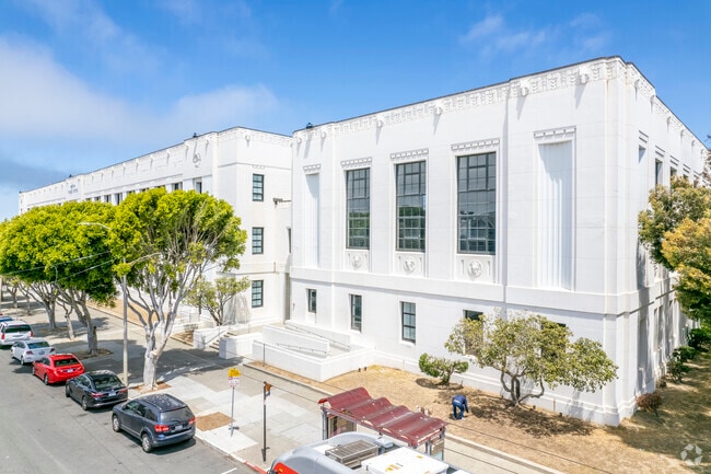 Marina Middle School building has beautiful architectural elements.