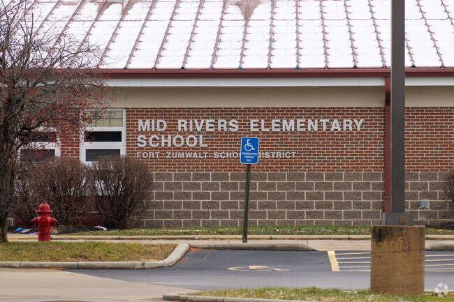 Mid Rivers Elementary School serves over 400 students.