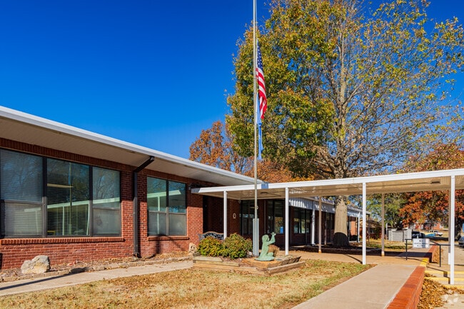 Here is the main entrance of Katherine I. Daily Elementary School