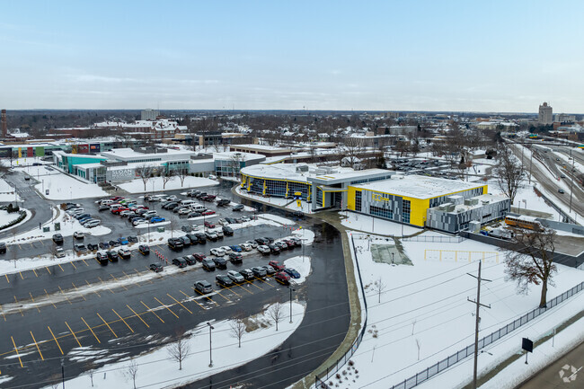 Flint Cultural Center Academy has ample parking for students and teachers.