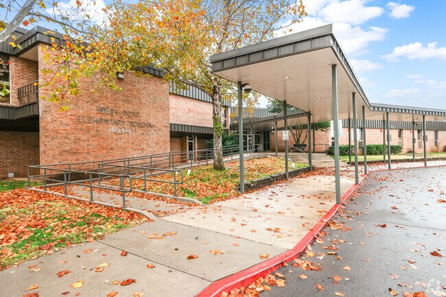 Wiley Post Elementary offers a playground and green space for the kids to play.