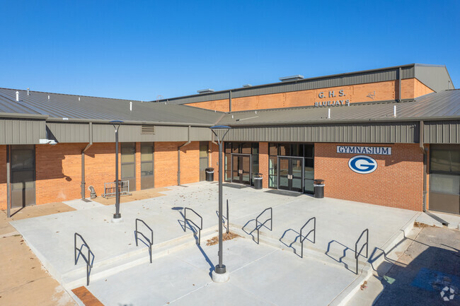 Guthrie High School's entrance to the gym for the athletic department of the high school.