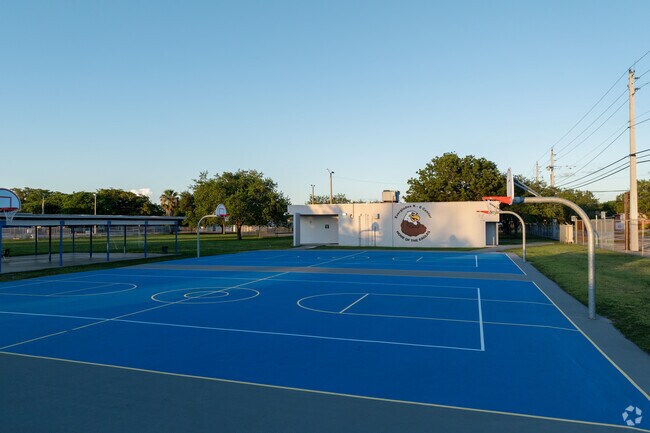 The Everglades K8 Center basketball courts.