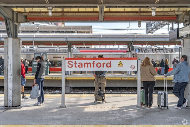 The Downtown Stamford train station is the largest transit hub near Westover.