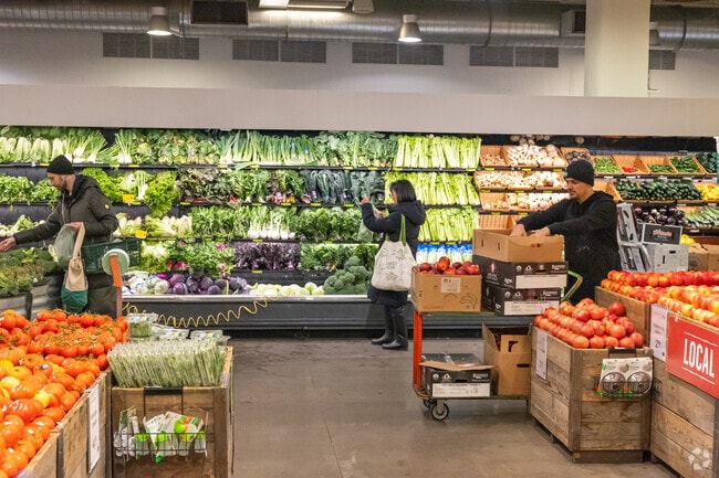 Whole Foods anchors the Columbus Square shopping center in Manhattan Valley.