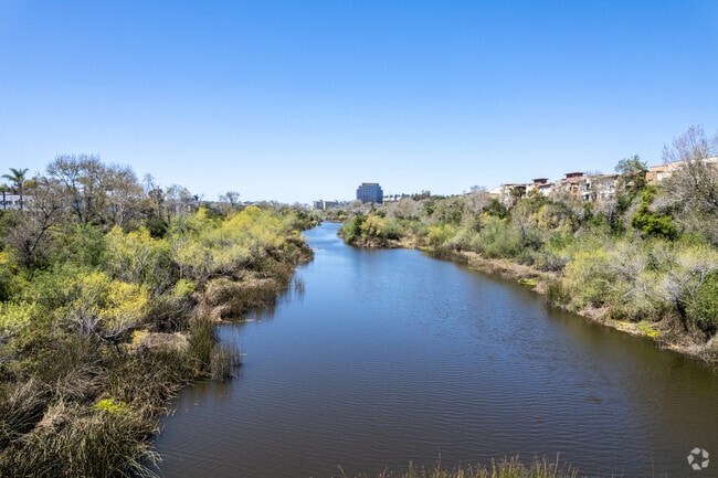 A look at the San Diego River which runs through the heart of Mission Valley.