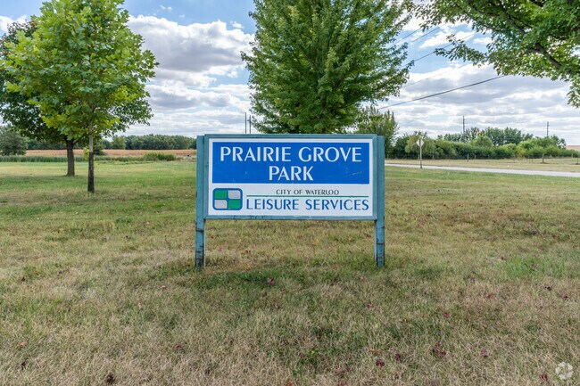 Prairie Grove Park provides many amenities for its visitors.