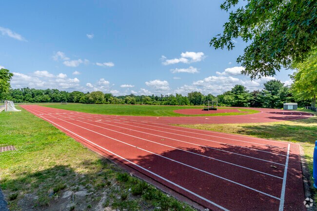 The Track & Field at P. Brent Trottier Middle School in Southborough wraps around a field.