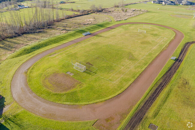Red clay track offers a good summer sport option.