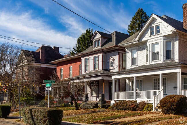 Many home styles can be seen along the streets of Downtown Steubenville.