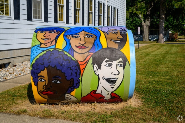 A colorful concrete tunnel at Trenches Church is painted to represent the diversity of Eastwood.