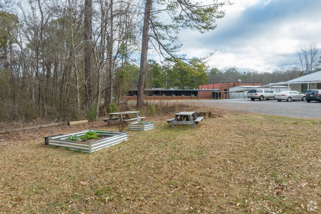 St. Clair County Day Program has an area to relax outdoors.