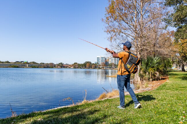 Local can fish from the bank of Lake Ivanhoe in Orlando.