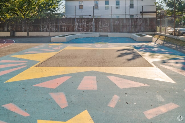 Artistic playground at Susan B. Anthony Academy.