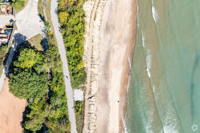 Ride over to the Main Street Walkway near River Bluff for views of beautiful Lake Michigan.