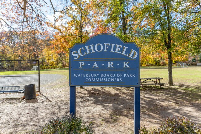 Schofield Park is located at the center of the Bunker Hill neighborhood of Waterbury.