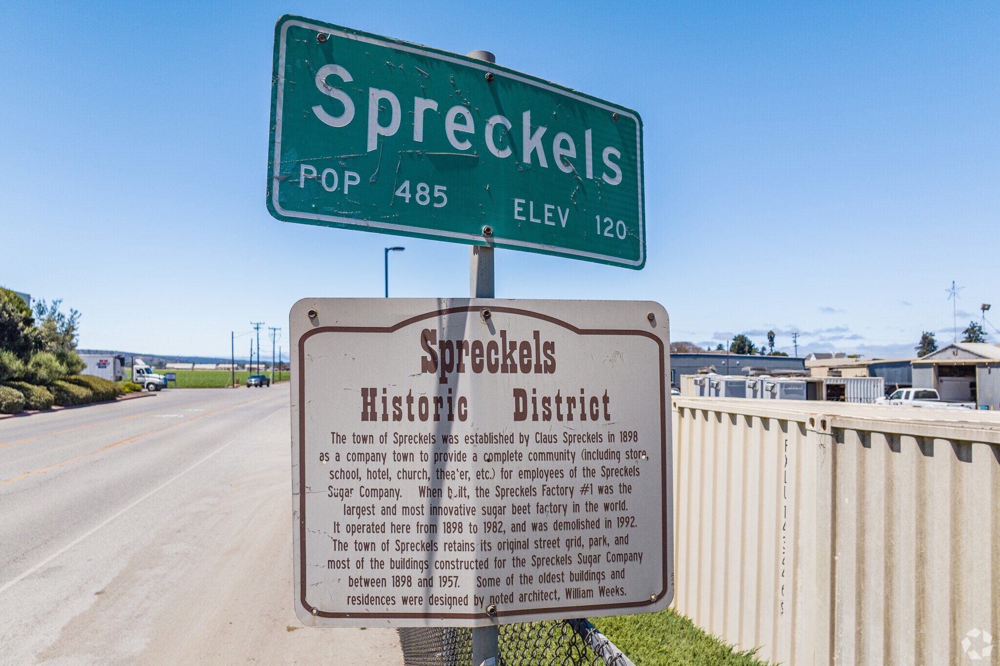 In Spreckels, California, you'll find a historical district perfect for its small 373 population