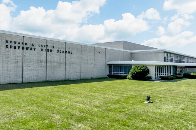 Speedway Senior High School main entrance.