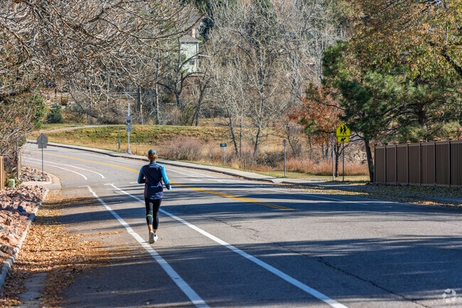 Runners enjoy the wide residential streets in the Foxridge neighborhood.