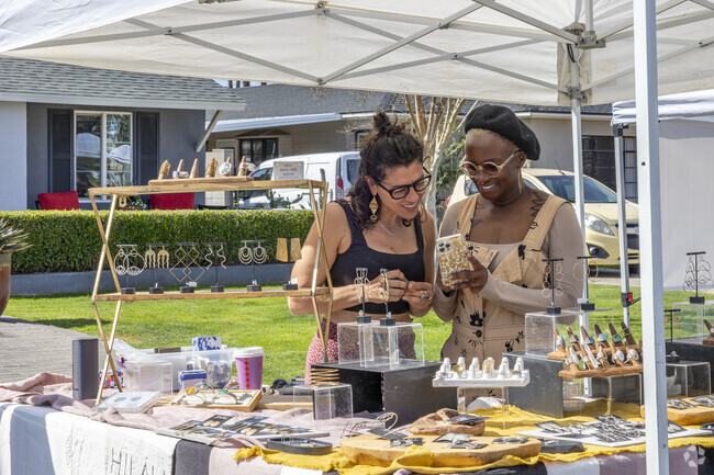 Locally made jewelry a more is for sale at the Encanto Palmcroft Historic Home Tour and Street Fair.