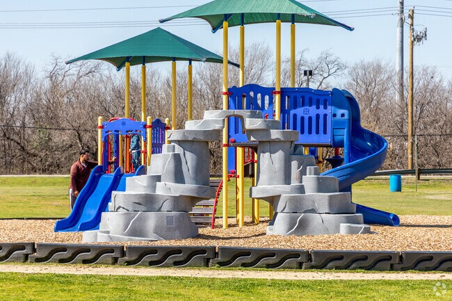 The playground at Clyde Pittman Park encourages Everman parents to get their kids outdoors.