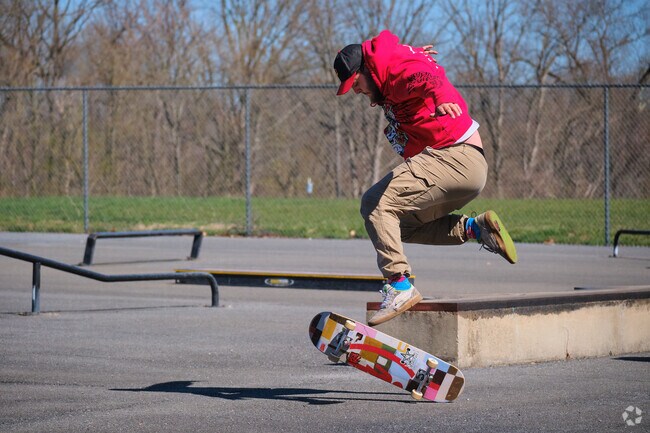 A skater learns new tricks at the Brunswick Skatepark.