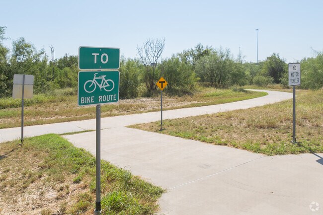 The Chacon Creek Bike and Hiking Trail is a nice route some use for commuting.
