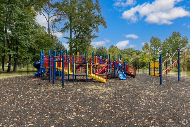 Kids frequent the huge playground in Oxon Run Park.