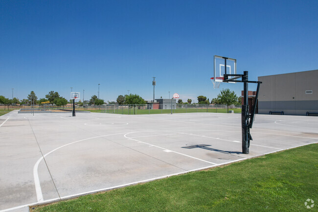 Full size basketball courts are available for students at Pima Elementary in Scottsdale.