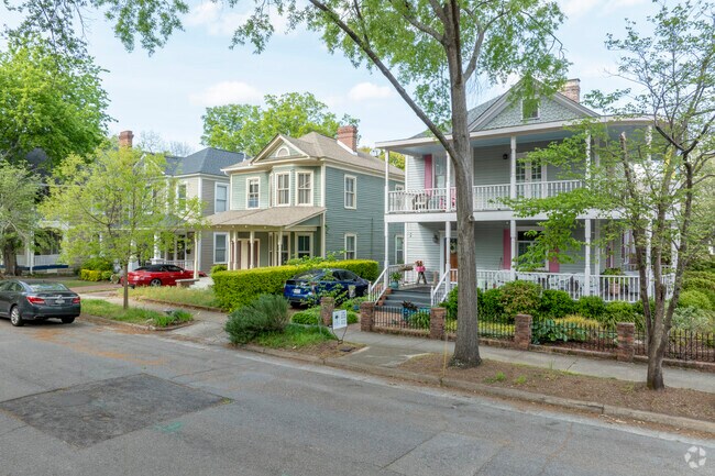 Tree canopied sidewalks run throughout the Elmwood Park neighborhood.