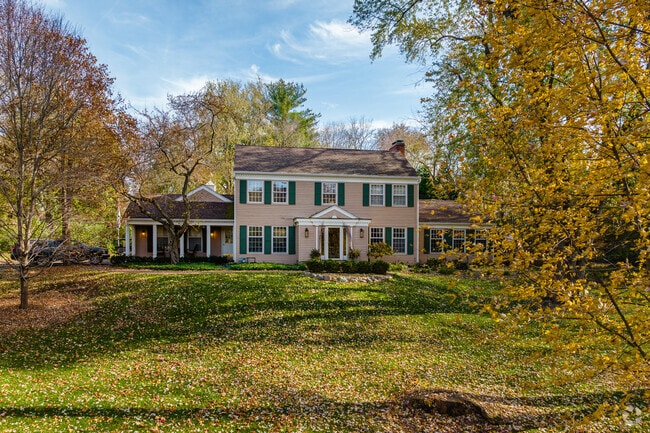 Colonial homes with large yards and multi-car garages can be found throughout Trout Valley.