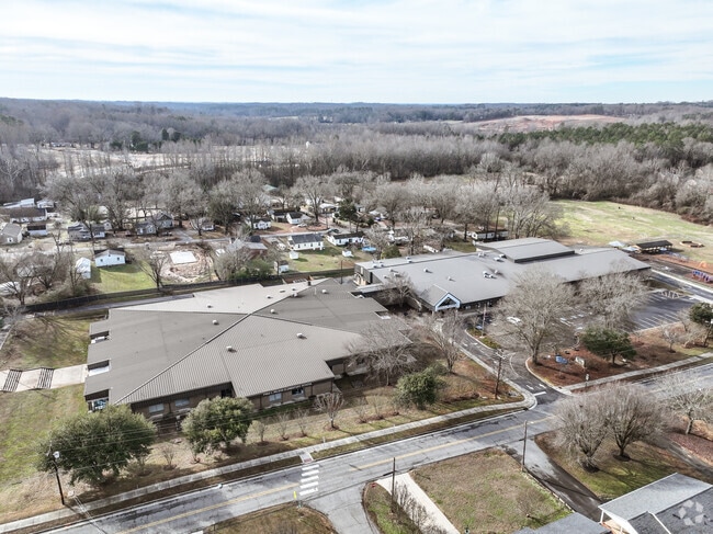 An aerial view of Fred L. Wilson Elementary in Kannapolis.
