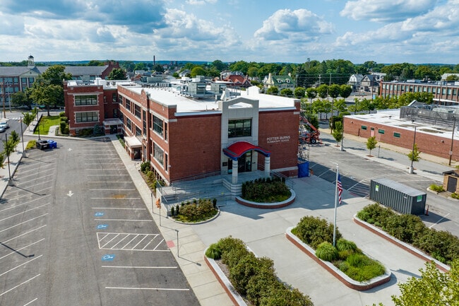 An elevated view of Potter Burns Elementary School in Darlington.